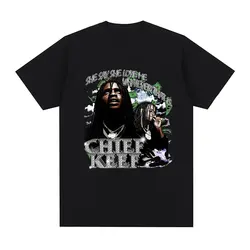 Rapper Chief Keef Graphic T Shirt Men's Fashion Vintage Short Sleeve T-shirt Hip Hop Gothic Oversized T-shirts Streetwear Unisex