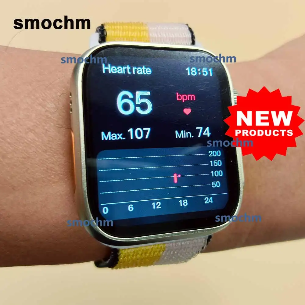 Go! Smochm IWO Ultra Smart Watch Series 8 Wireless Charger Bluetooth-Compatible Calling PK W27Pro W27Max W28Pro W68 DT8