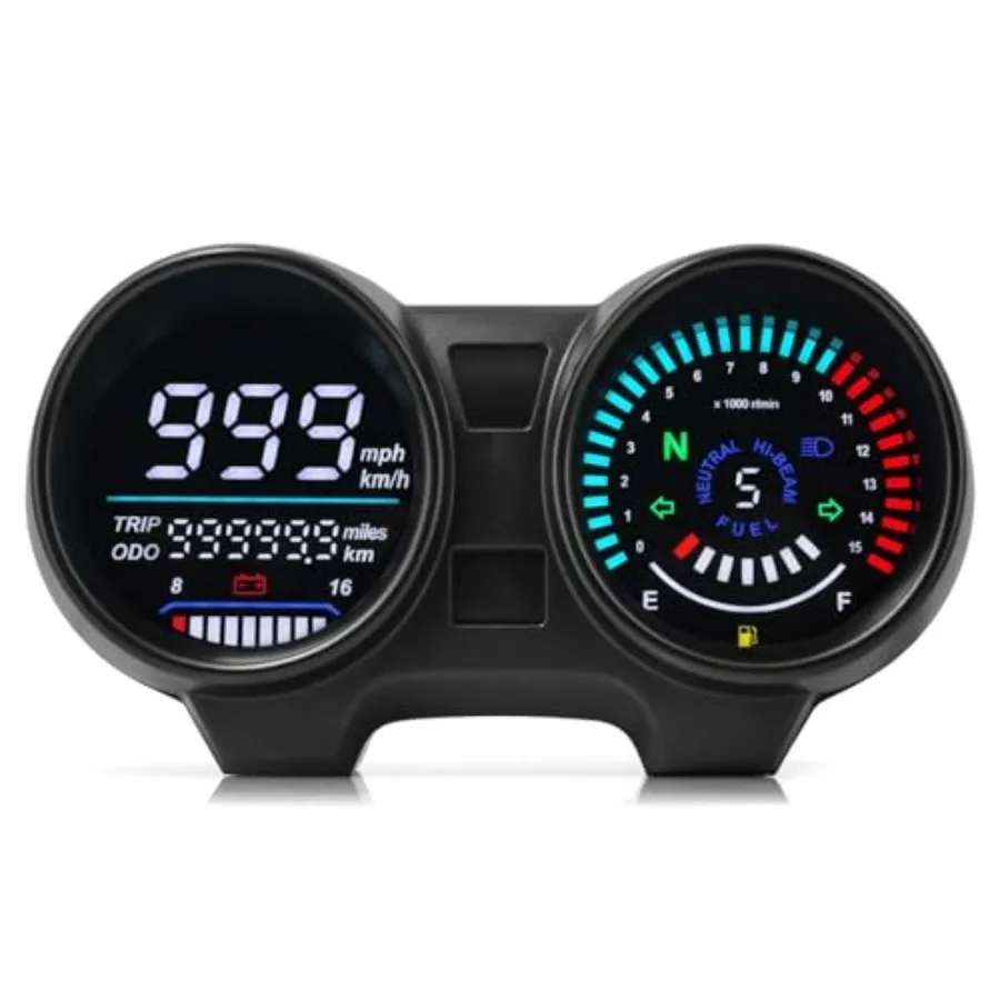 

Спидометр мотоцикла, тахометр, MPH/KM, цифровой датчик скорости, одометр, индикатор топлива, 5 передач, 15000 об/мин для Бразилии, TITAN 150 CG150