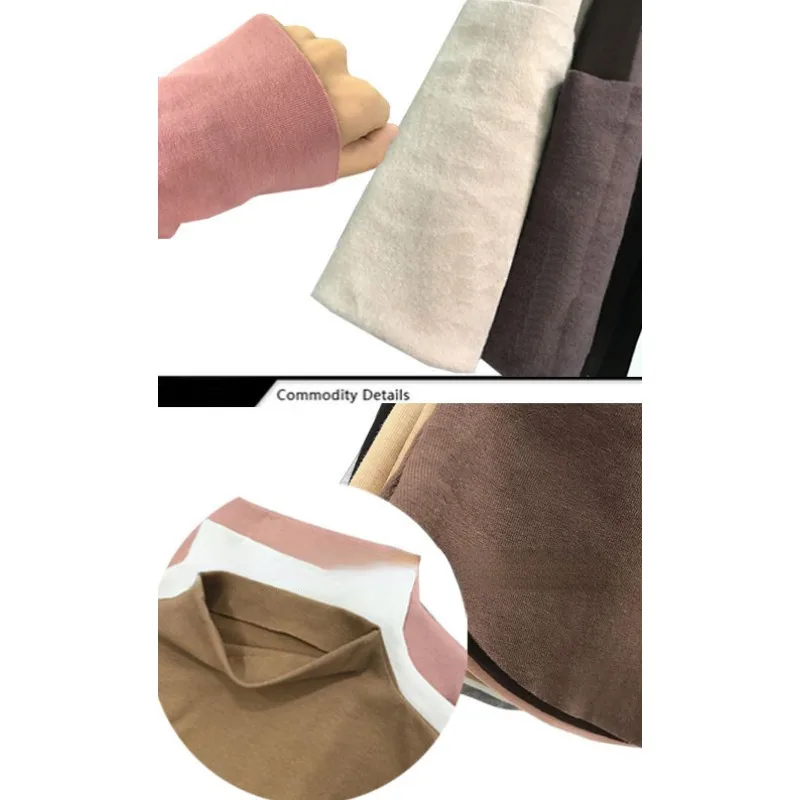 2023 New Bottoming Shirt Women's Brushed Top Korean Style Solid Color Tees Long Sleeve Middle Collar Fall Winter Slim T-Shirts