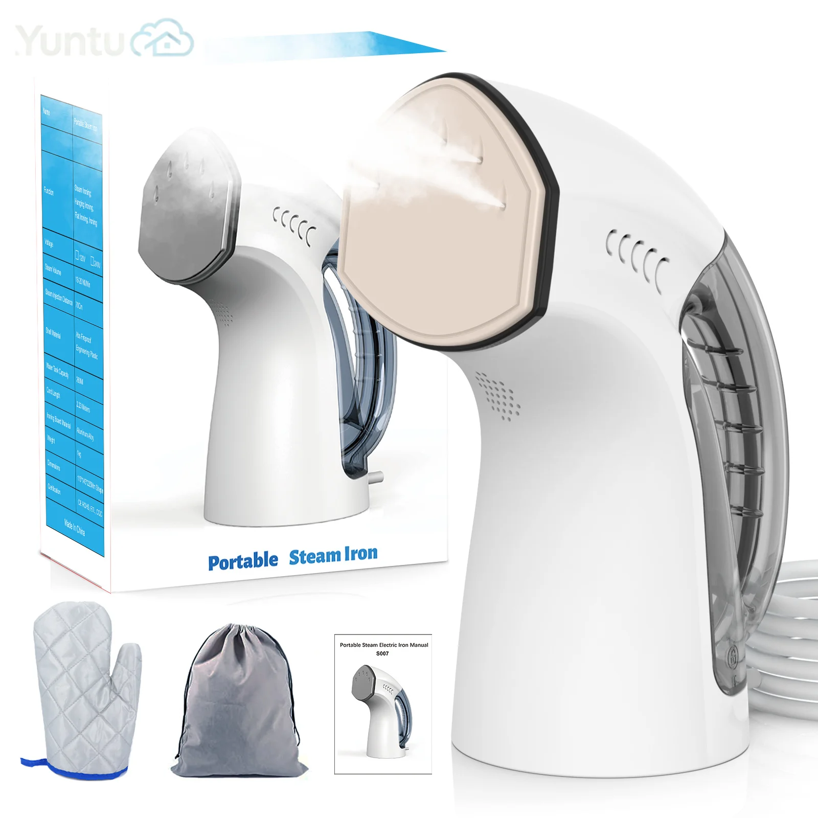 New Design 100V-240V 1000W Powerful Steam Ironing 2 in 1 Clothes Steamer 250ml Handheld Electric Ergonomic Iron Garment Steamer