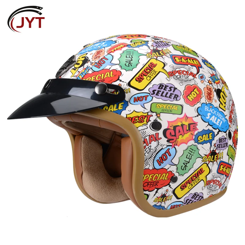 

Motorcycle Open Face Helmets for Children Kids Helmet Cartoon Bear Safty Comfortable DOT Approved Four Seasons Bike Scooter