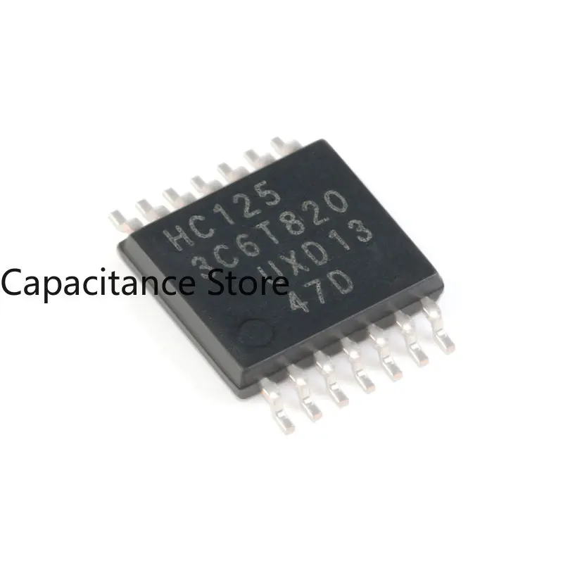 10PCS Original Genuine 74HC125PW, 118 TSSOP-14 Three State Output Four Way Buffer Line Driver