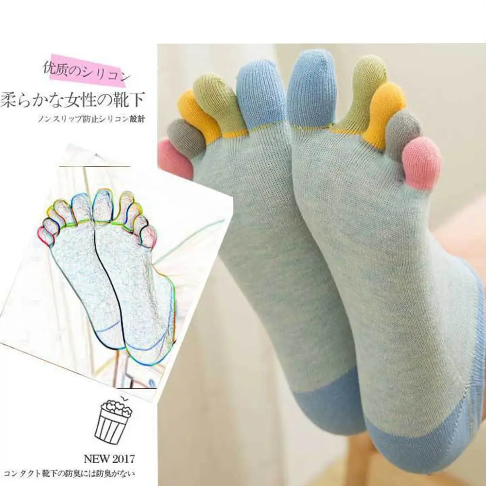 

Yoga Women Sweaty Anti-slip Invisible 5 Fingers Socks Ankle socks Toe socks Boat socks