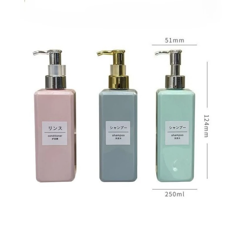 Dispenser voor vloeibare zeep Hervulbare pompfles Vierkant Badkameraccessoire Shampoo Conditioner Container Douchegel Sub-bottelen