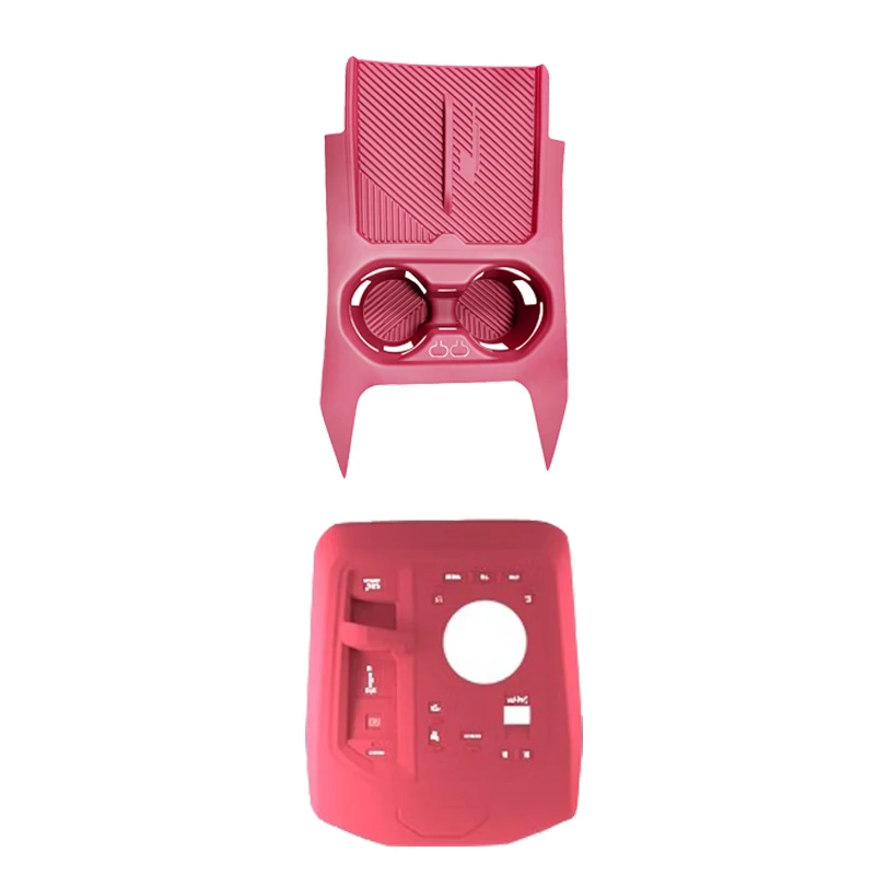 لسيارات BMW I5 G60 2024 وسادة سيليكون للتحكم المركزي مع زر حريري، غطاء حماية وسادة سيليكون لكوب التحكم المركزي