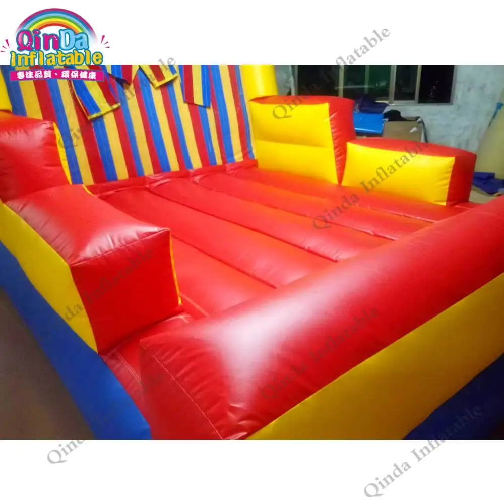 4X3x3m Carnival Games PVC Inflatable Jumping Sticking Wall ,Hot Selling Inflatable Sticky Wall With Stick Clothes