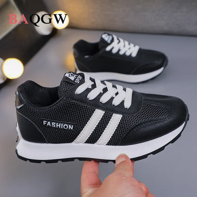 Children Sneakers Kids Casual Shoes Sports Suede Patchwork Comfy Three Colors Four Season Running Leisure Boys Girls Trainers