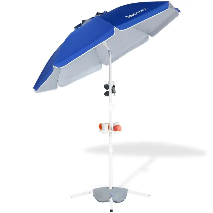 

Зонт от солнца 6,5 футов, портативный зонт с подставкой для спорта, с утяжелителем, регулируемый и легкий, защита от солнца