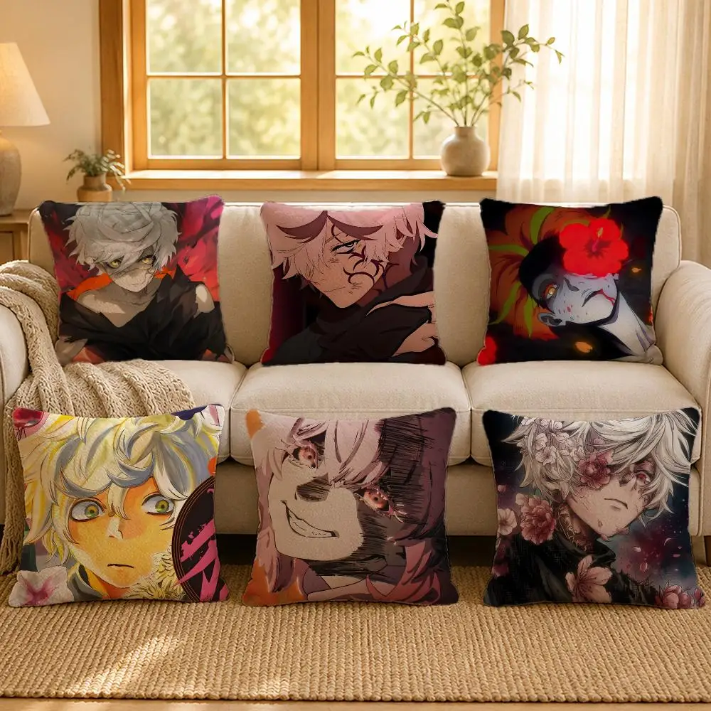 Anime Hells Paradise Dark Art Cushion Cover Personalized Short Plush Cushion Cover Sofa Pillowcase Bedroom Home Decor Gift
