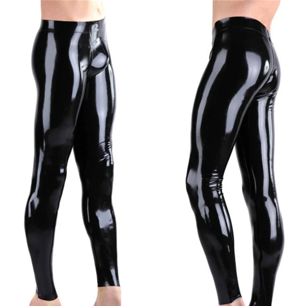 latex leggings men sexy Latex Leggings with zipper