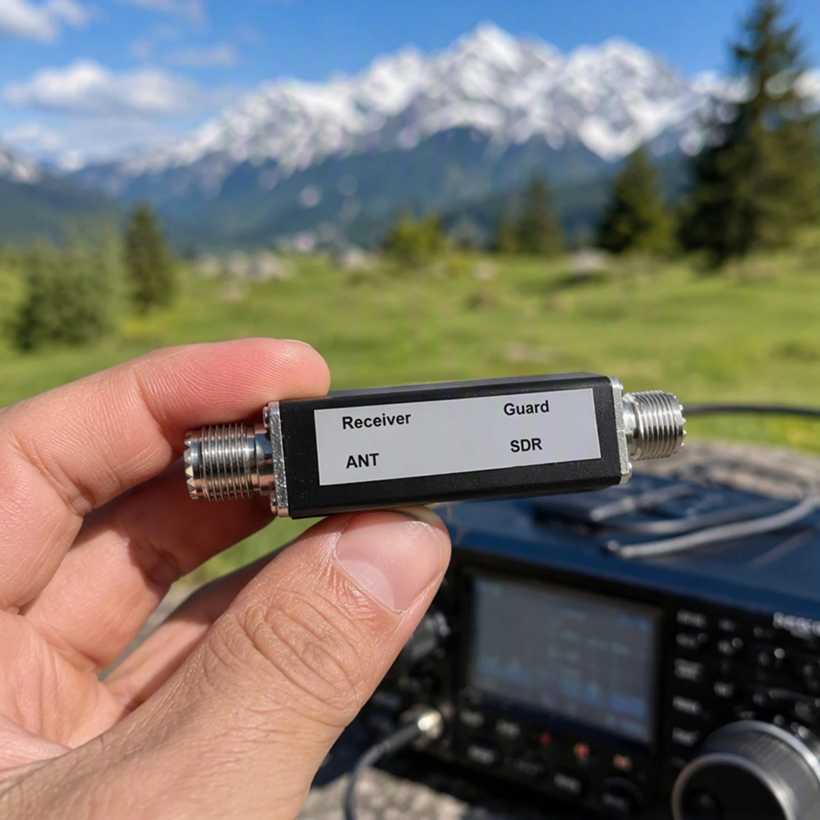 SDR Receiver RF Front End Guard Shortwave Radio Protection UHF Connector Aluminum Alloy Electromagnetic Shielding