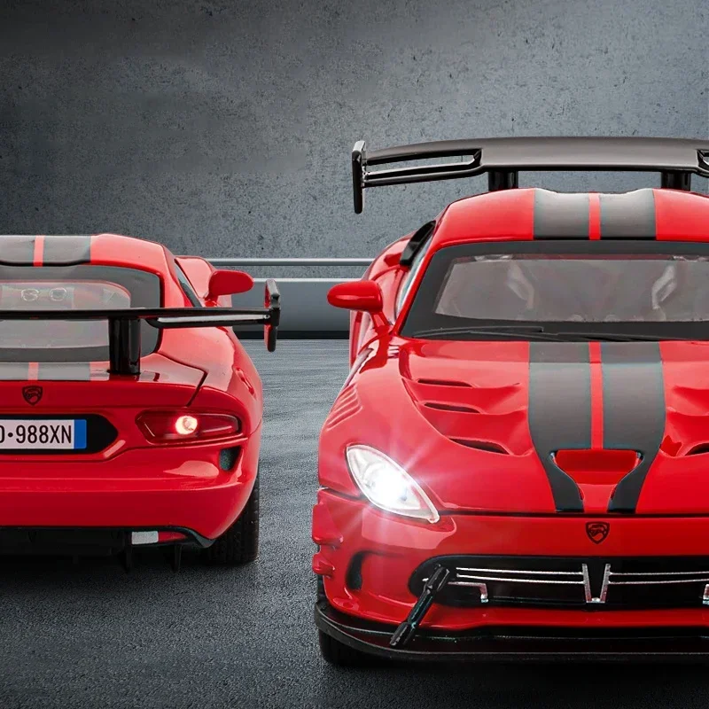 1:32 دودج فايبر SRT Supercar سبيكة سيارة Diecasts ولعبة المركبات لعبة معدنية نموذج سيارة مجموعة الصوت والضوء لعبة أطفال