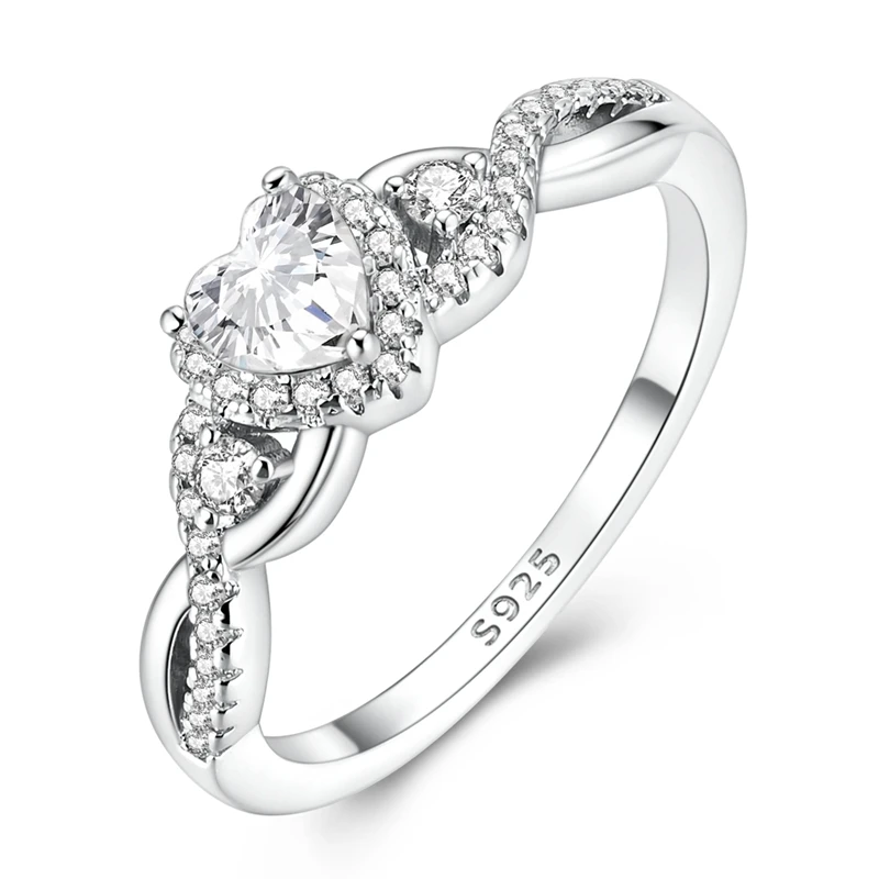 Women Rings 925 Sterling Silver Sparking Zirconium Ring Infinite Love Wedding Rings For Engagement Jewelry Anniversary Gift