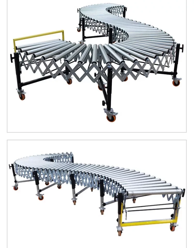 High-quality Power Roller Conveyor Telescopic Roller Table Container Loading And Unloading Conveyor