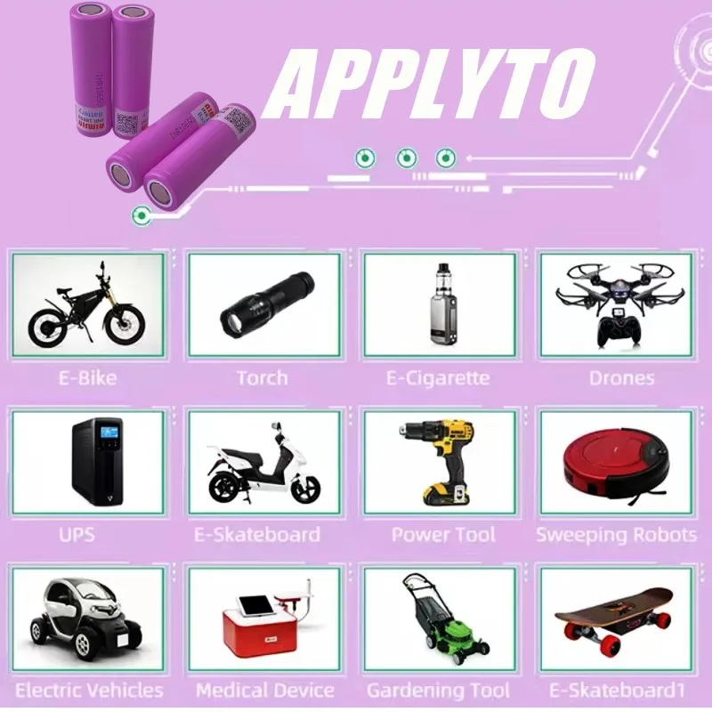 3.7 فولت 3500 مللي أمبير 18650 بطارية لأجهزة سامسونج 35E INR 18650 20A ليثيوم لون تبديل البطارية بطارية خارجية #4