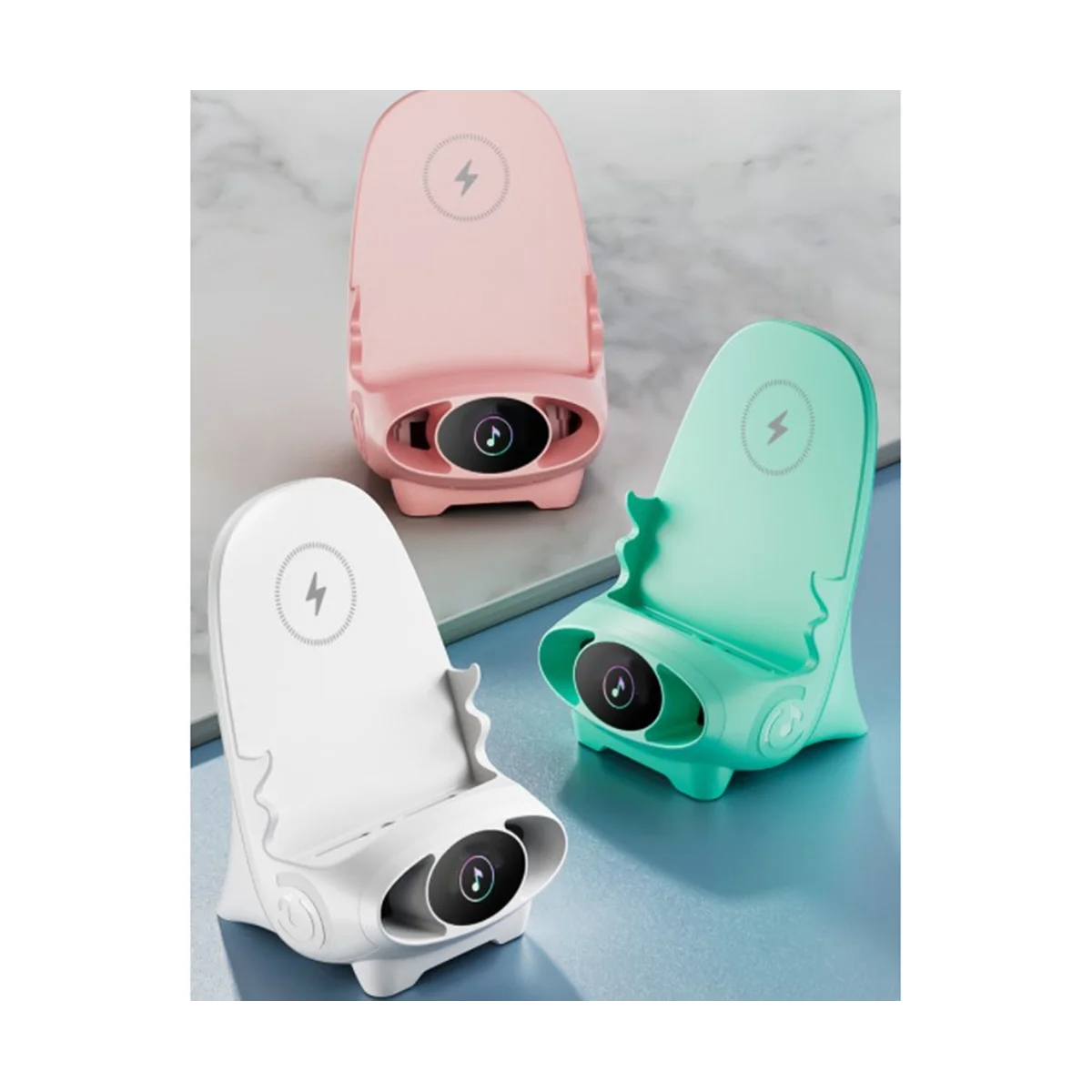 حامل كرسي شاحن لاسلكي حامل هاتف محمول شفط مغناطيسي 15 وات لاسلكي