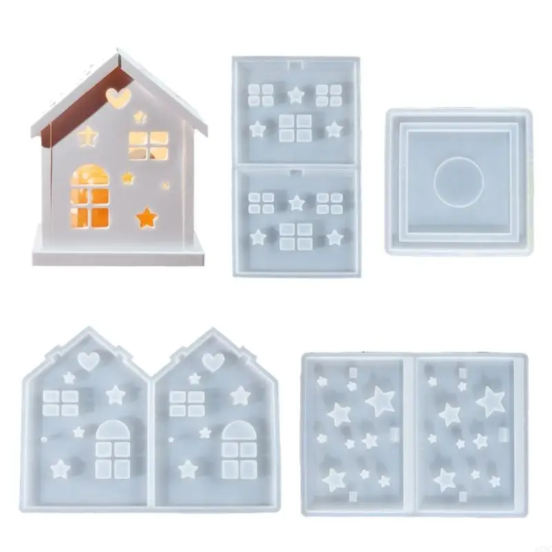 

Flexible Silicone Mold for Night Lamp Festival Decoration Mold Decorative House Holder Mould Jewelry Making Tool