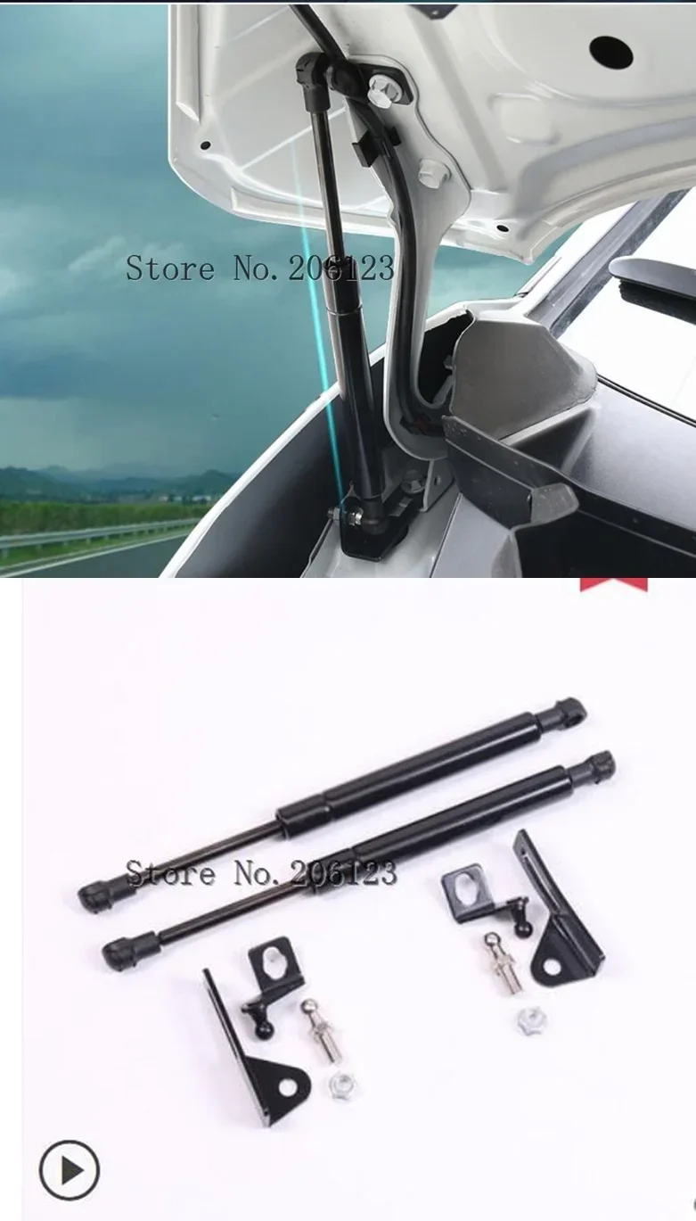 Car Styling 2PCS Hood Cover Hydraulic Rod Strut Rod Telescopic Rod Engine Cover Support For Toyota C-HR CHR 2016 2017 2018 2019