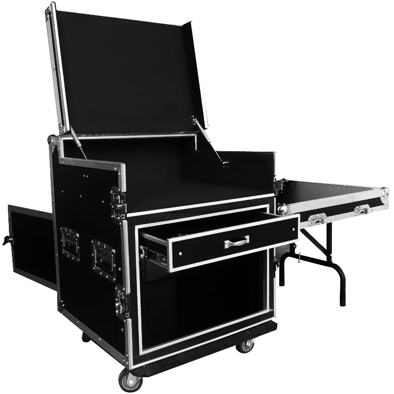 

Professional Custom 16U Power Amplifier Chassis Air Case Cabinet Mixer Audio Stage Storage Box.