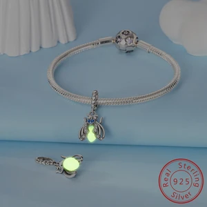 Bright firefly charms pendants for women, fit original Pandora bracelet, 925 sterling silver, make jewelry 10 Main Sales Pandora - №9