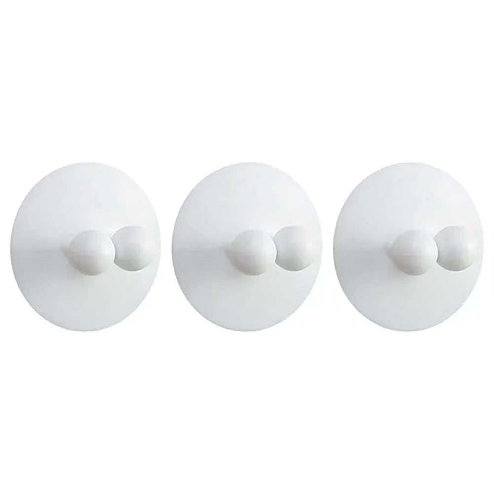 3-pack No-punch Wall-mounted Toothpaste Holder Silicone White Storage Toothbrush Holder Universal Toothbrush Holder