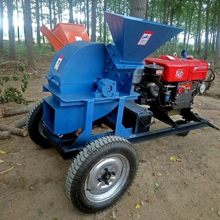 Bamboo corn stalk branches grinding machine lowest wood crusher machine price mobile grinding wood chips to sawdust machine