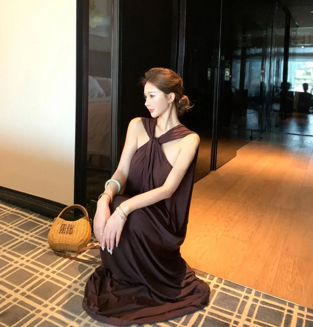 فساتين نسائية فستان حفلة خطوبة ضيف ربيع مشروط هالترنيك ديزي سموكينج متوهج ميدي نزهة حضرية فتاة حلوة نقية مثيرة