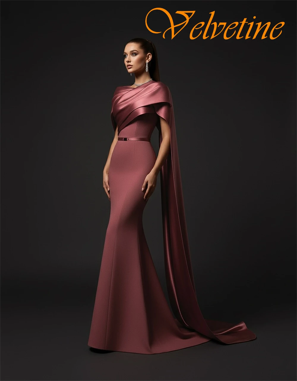 تخصيص رشيقة الساتان قارب الرقبة مساء اللباس رائعة حورية البحر فساتين حفلة موسيقية حساسة قطار الاجتياح فساتين المناسبات الخاصة