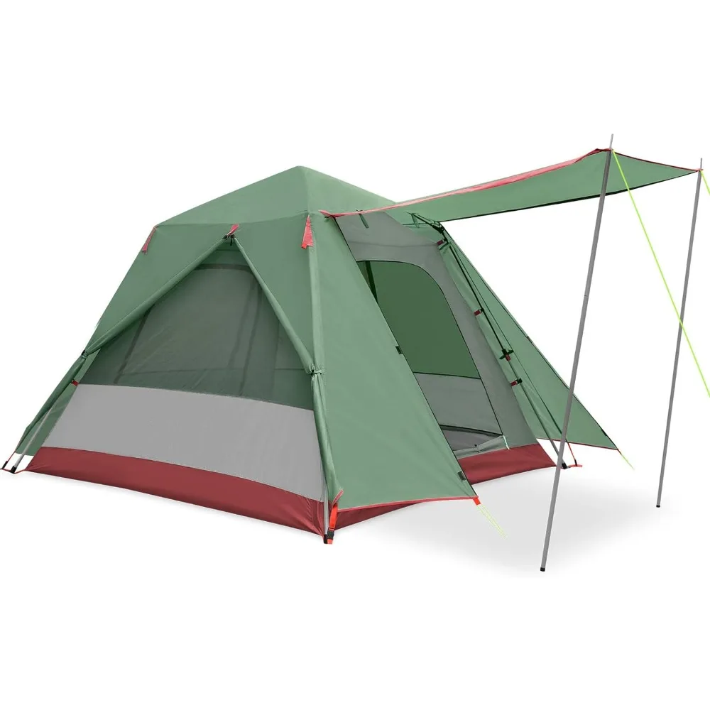 

Camping Tents 3 Person Waterproof Instant Tents 3 People Cabin Tent Easy Setup with Sun Shade Automatic Aluminum Pole