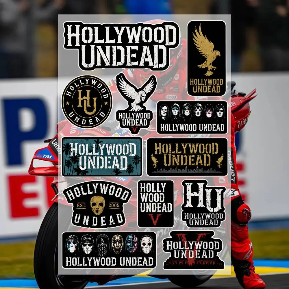 H-Hollywood Undead  Decal Set High Quality Printed and Cut Stickers Motorcycle Sticker