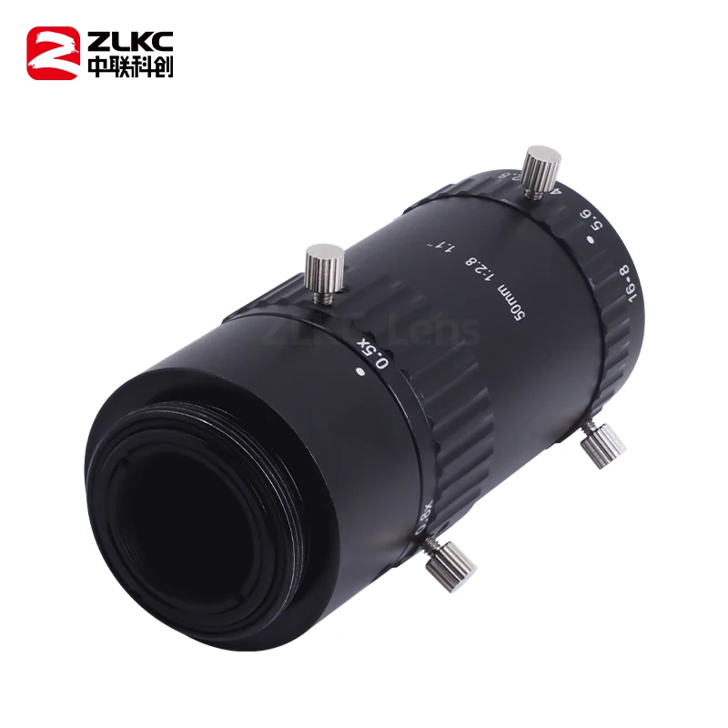 12MP Macro Lens 50 mm Fixed Focus 1.1 Inch FA macro Industrial Camera F2.8 C Mount Lens for HD Machine Vision Cameras