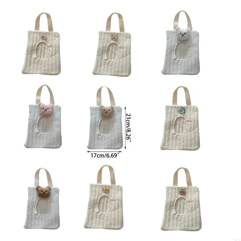 A5YC Baby Stroller Tissue Bag Portable Wet Wipes Case Convenient Paper Storage Bag Stylish Tissue Box for Busy Parents