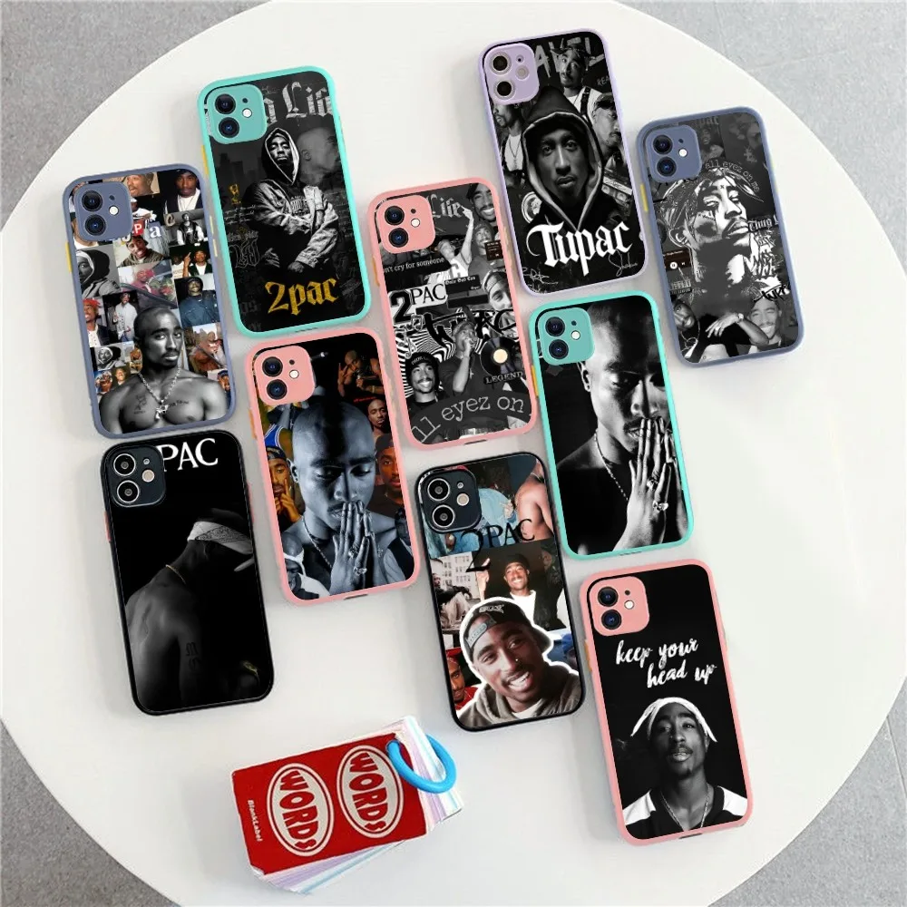 2pac Tupac Amaru Shakur Makaveli Phone Case For iPhone 14 X XR XS 7 8 Plus 11 12 13 pro MAX 13mini Matte Shockproof Case