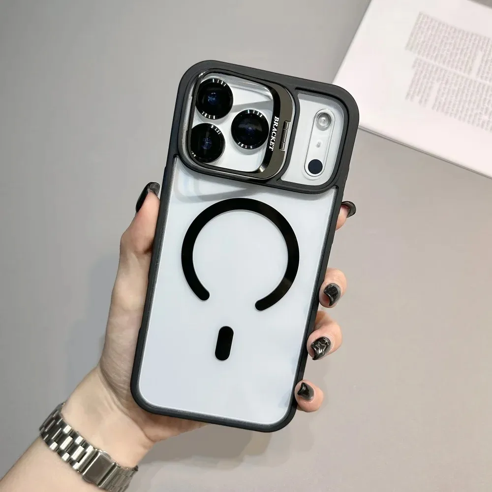 Armor Metallständer für MagSafe Handyhülle für iPhone 18 Pro 17 16 15 14 13 12 Pro Max Plus Magnetische Kabellose Ladung Harte Hülle – Detail 9