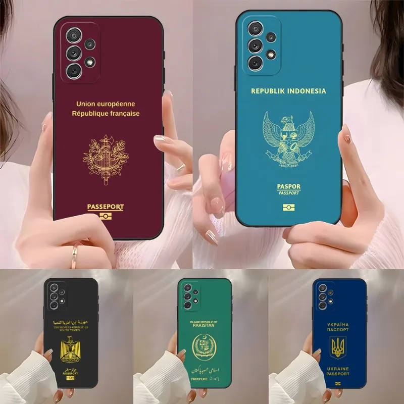 Funda de teléfono con pasaporte árabe para Samsung Galaxy, funda Ultra Fe para Samsung Galaxy S7, S8, S9, S23, S20, S10, S22, S30, S21 Pro Plus, Argelia, Estados Unidos, Francia, Ucrania