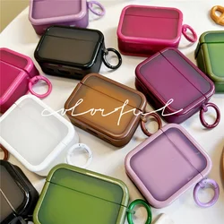 Two-in-one color Airpods 3 Case senior TPU PC Soft Case Creative Wireless Earphone Casing Cover for Airpods 1/2/Pro With keyring