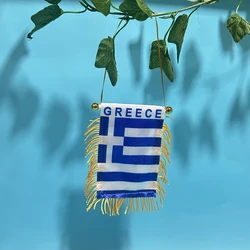 Bandera de Grecia para ventana coche poliéster impresa ambos lados