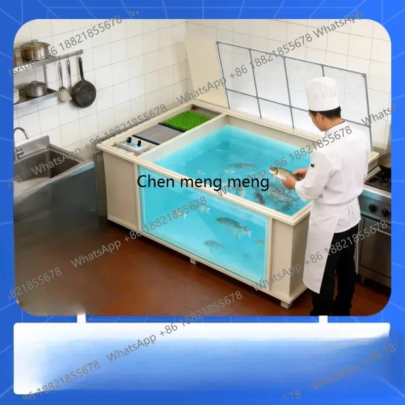 D80 Thickened PP plastic fish pond koi breeding box with filter system silent water-free fish box