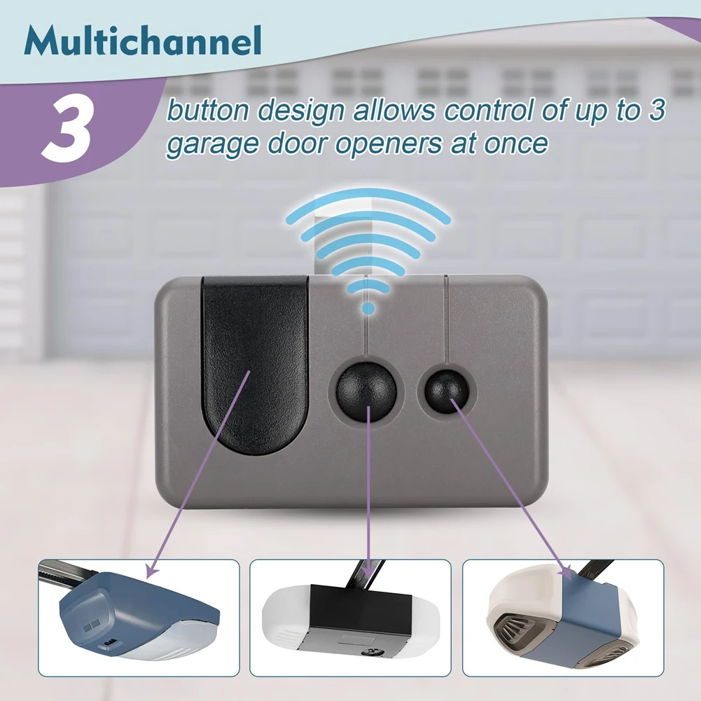 Mando a distancia para puerta de garaje Sears Craftsman, 139,53753, 139,18191, HBW2028, 371LM, 373LM, 950CD, funciona con botón de aprendizaje púrpura, paquete de 2