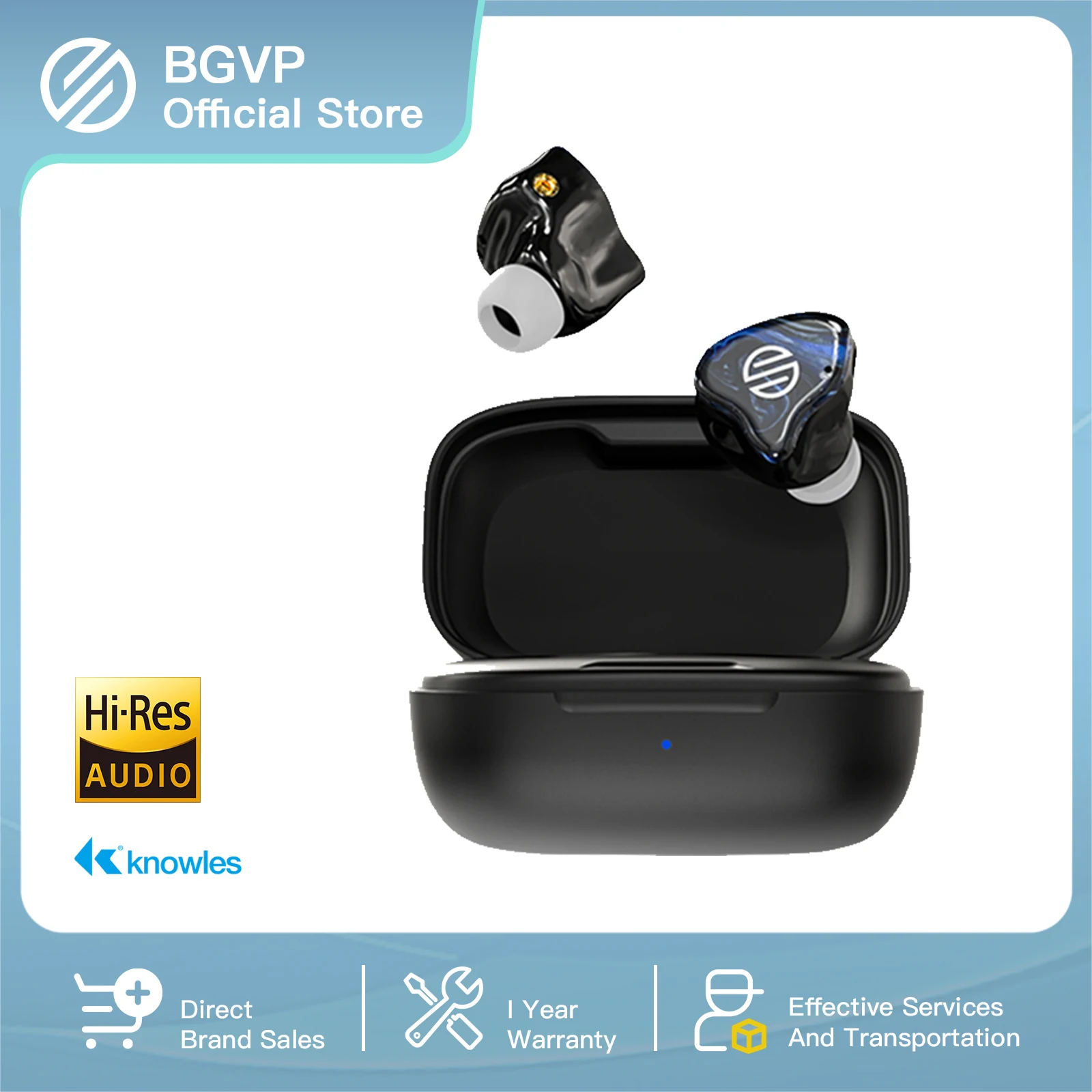 BGVP Q2S Wireless Headphones Tws Bluetooth5.2 HiFi Stereo Low Latency Sport Waterproof In-Ear Earphones With Mic Standby 28H