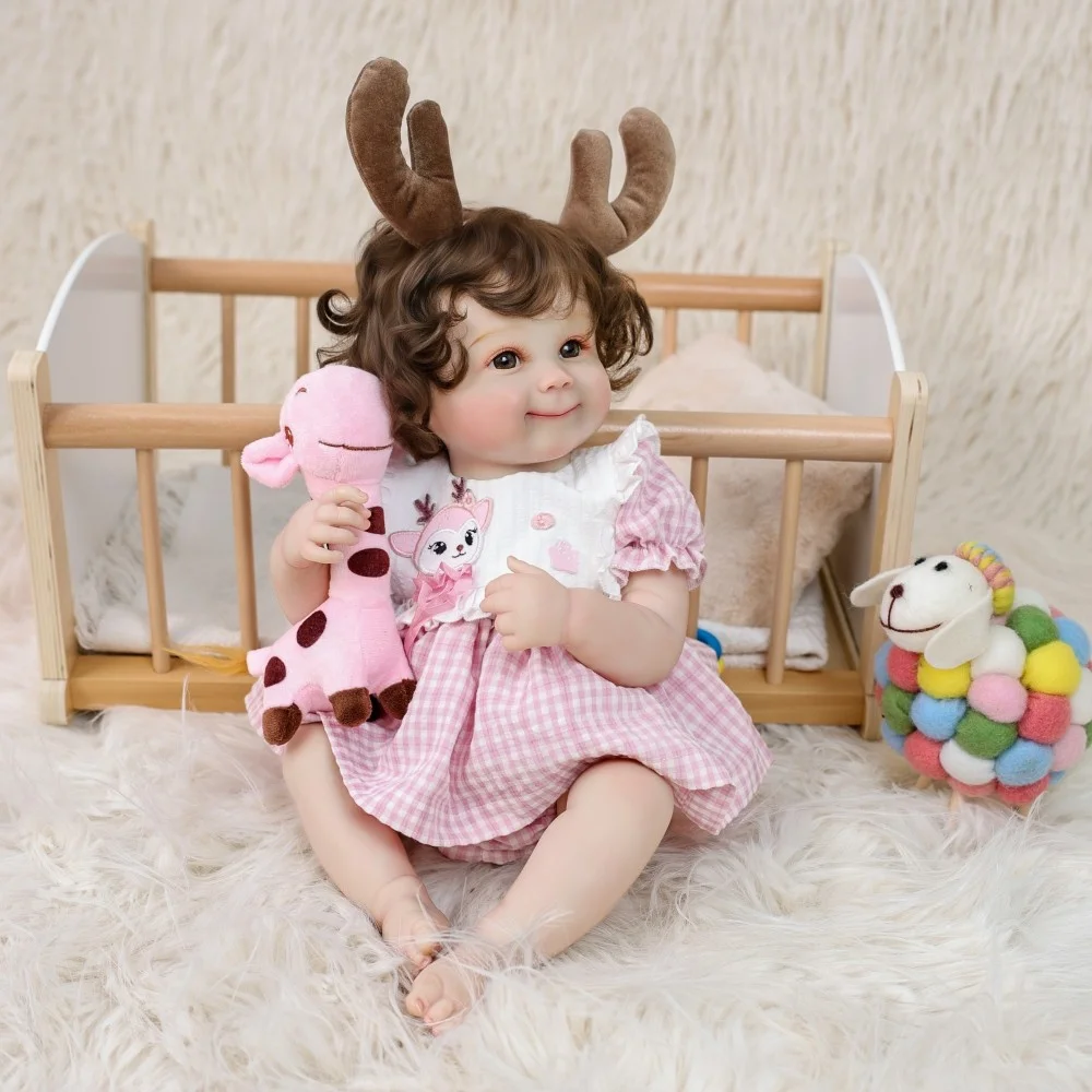 ตุ๊กตาโคลเวอร์เรย์รุ่นใหม่ ของแท้ ขนาด 22 นิ้ว ทำจากไวนิลทั้งตัว เหมือนจริง ตุ๊กตาเด็กแรกเกิดน่ารัก รูปยีราฟ ของเล่นทำมือคุณภาพสูง ของขวัญคริสต์มาสสำหรับเด็ก