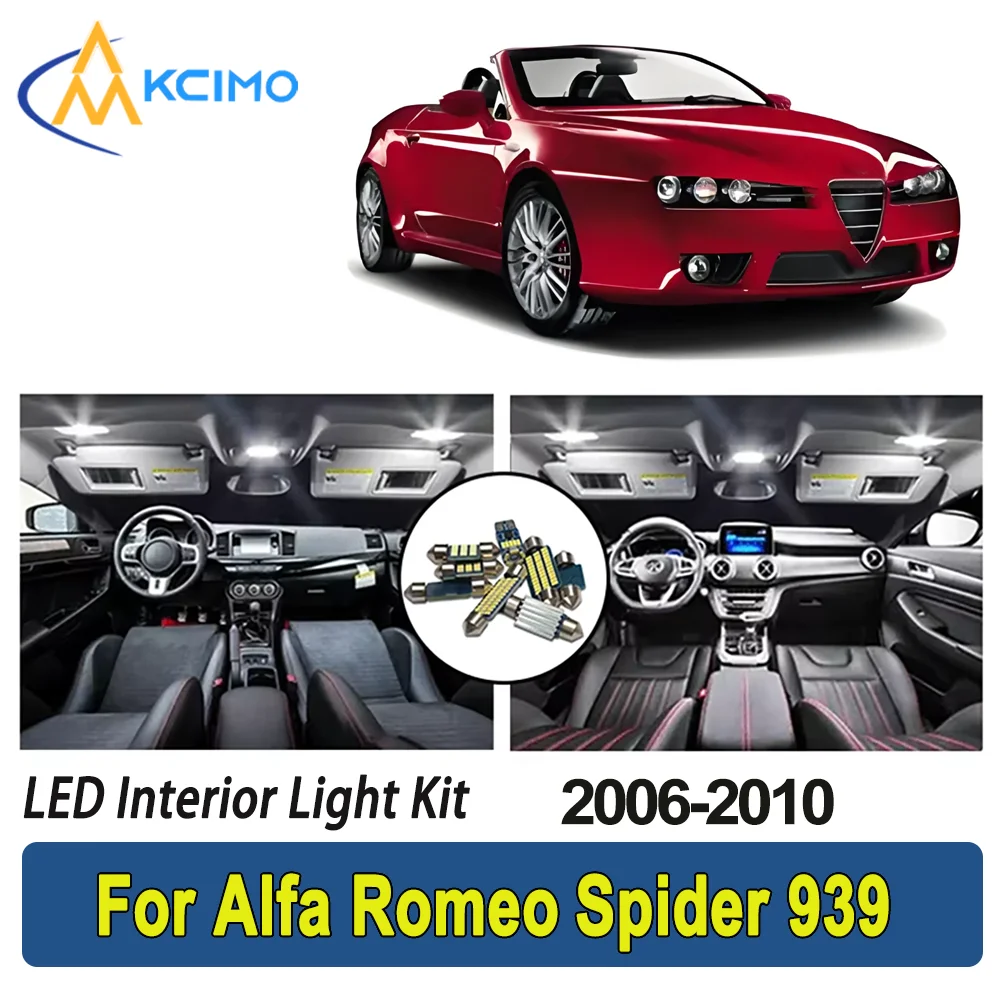 

New Light Bulb For Alfa Romeo Spider 939 (2006-2010) Premium Bright LED Interior Dome Map Trunk Light Kit New Car Led Lamps