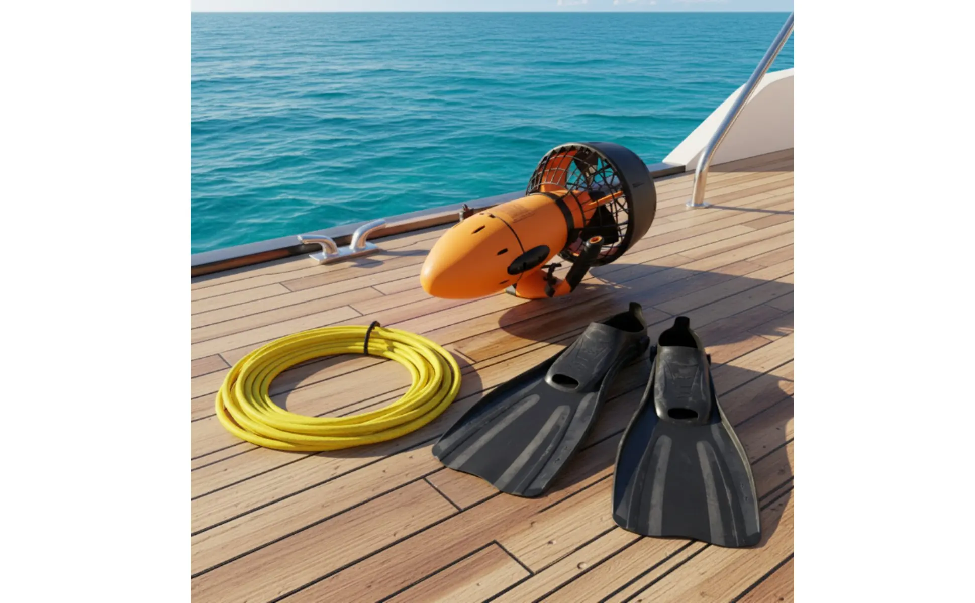 Electric Underwater Scooter 450W Engine Diving Scooter Underwater Propulsion Device Rechargeable Battery Aquatic Gear for Divers