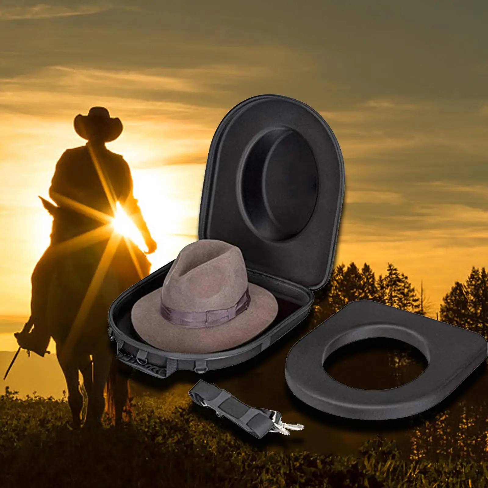 Practical Hat Travel Case Hat Display Holder Organizer Hat Carrier Case Cap Travel Case Cowboy Hat Box for Trip Household