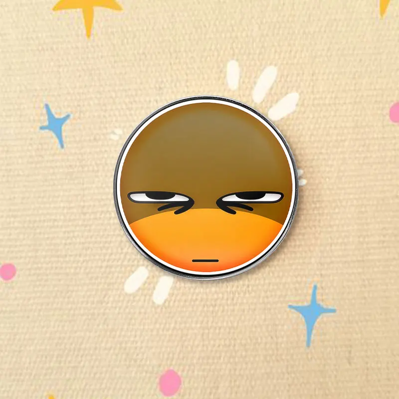 Skeptical Side Eye Chicken Meme UV Printing Badge Funny Meme Cartoon Lapel Pin Backpack Jewelry Accessory Gift