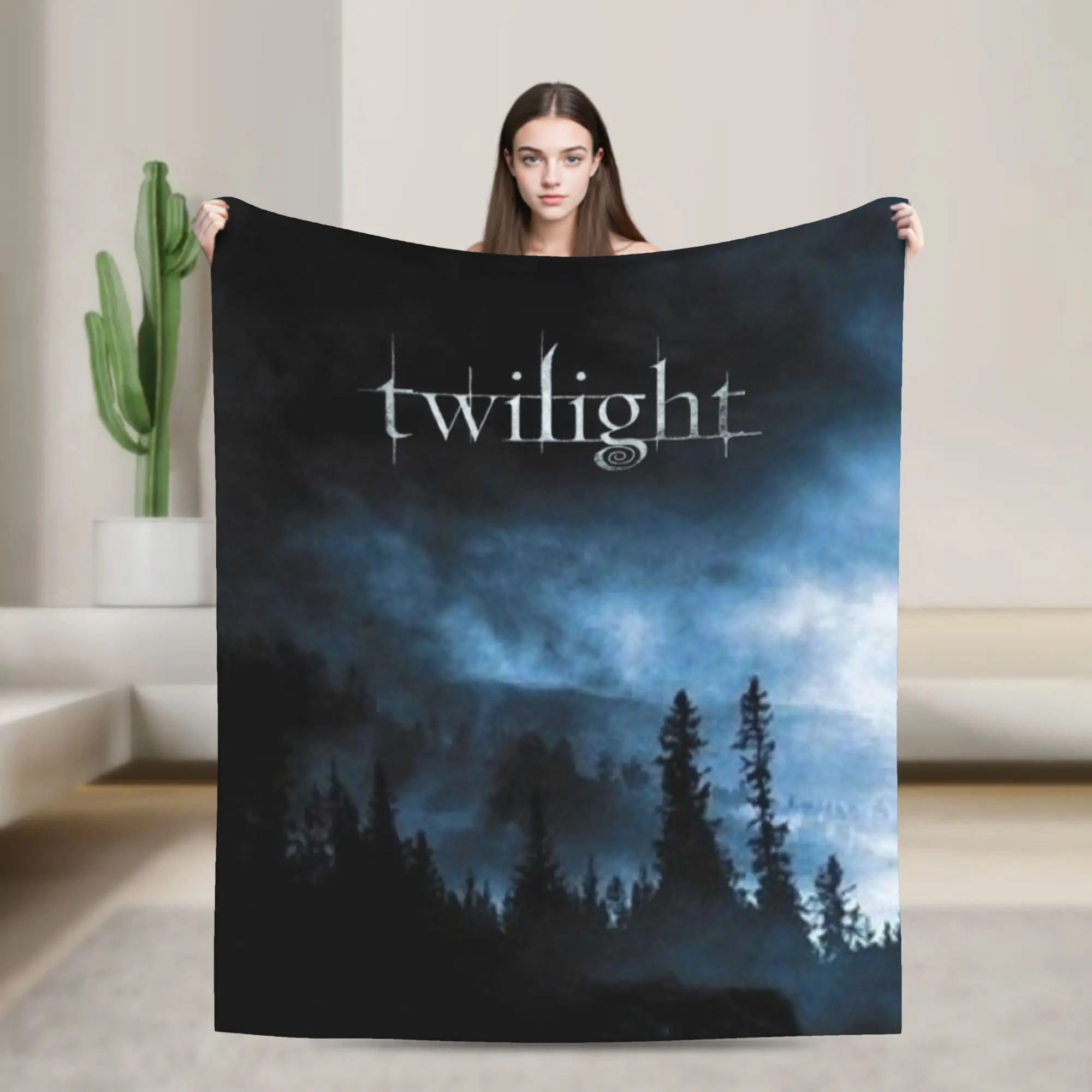 The Twilight Edward Bella  Blanket  Picnic Flannel Throw Blanket For Couch Chair Sofa Bed Soft Custom Quality Bedspread Gift
