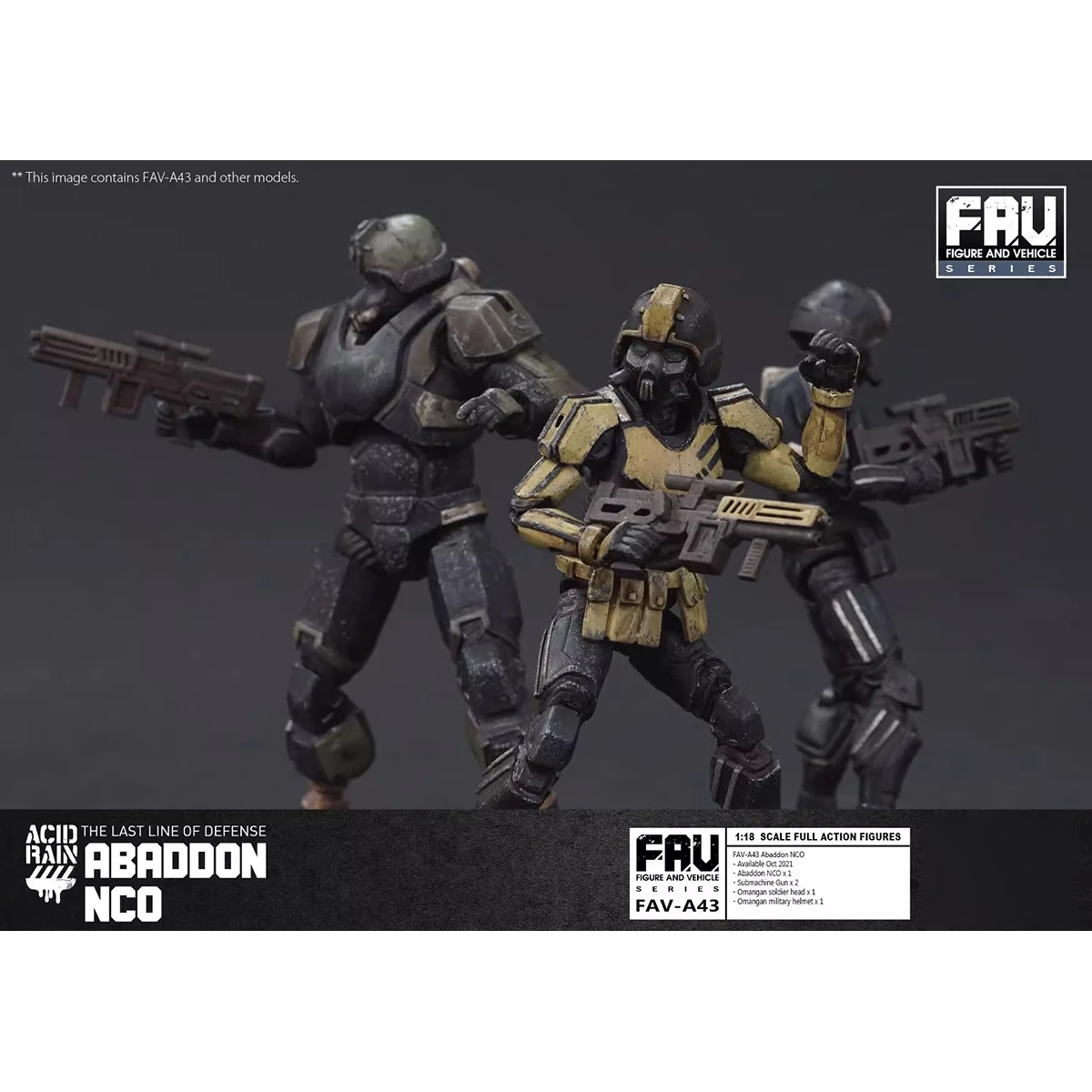 

[Ship From US]HiPlay TOY ALLIANCE Acid Rain World FAV-A43 Abaddon NCO 1/18 Action Figure