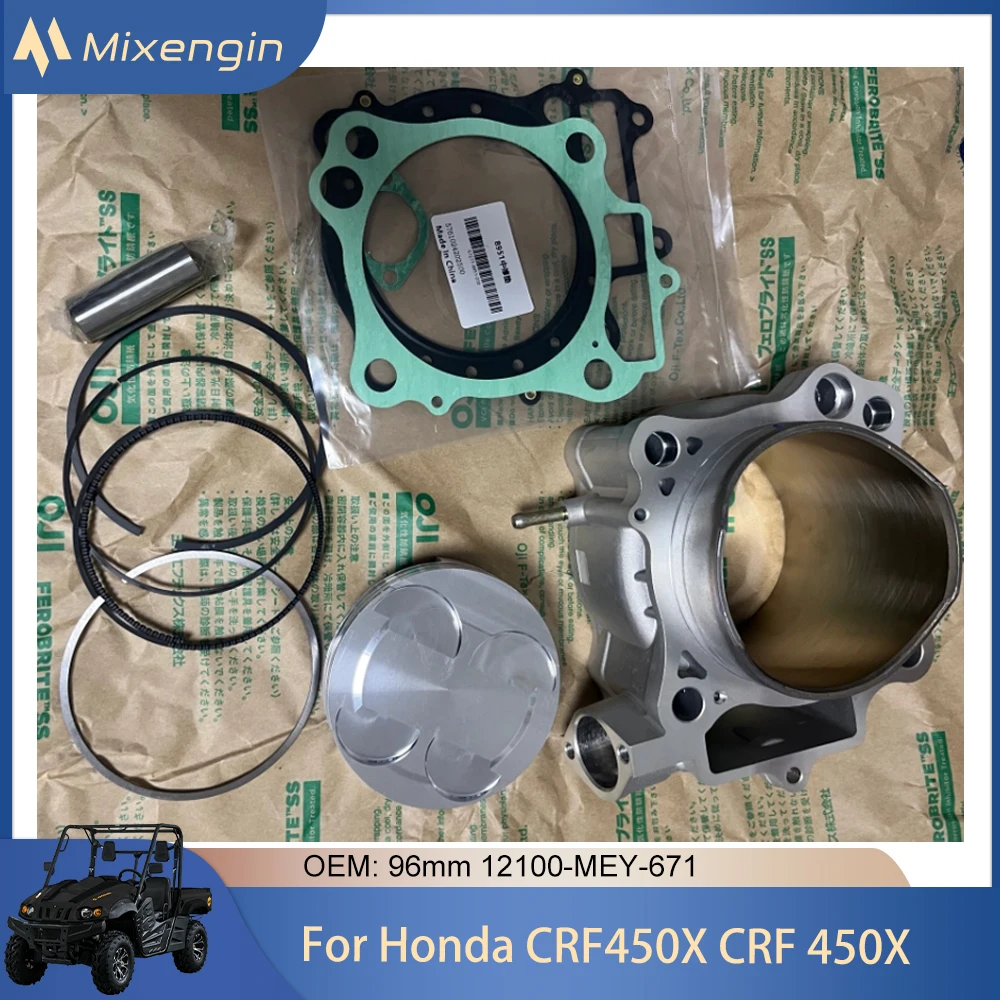 Motorcycle Engine Piston Cylinder Top End Rebuild Kit STD 96mm For Honda CRF450X CRF 450X CX-10003 05-17 12100-MEY-671