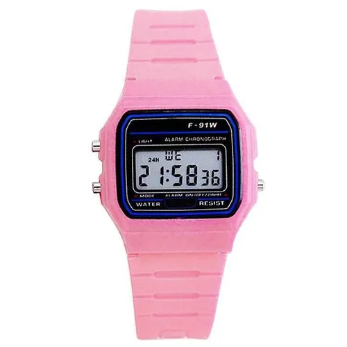 Imagen 2 del producto Reloj de lujo de marca superior para mujer Harajuku silicona WR F91W LED electrónico impermeable multifunción relojes digitales cuadrados para mujer